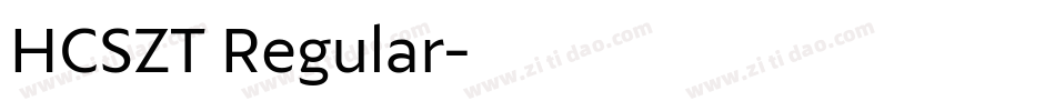 HCSZT Regular字体转换